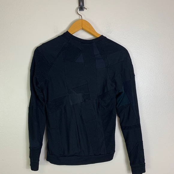 Zero Waste Daniel Black All Over Re-Roll Long Sleeve Sweater XS Unisex - Picture 9 of 9